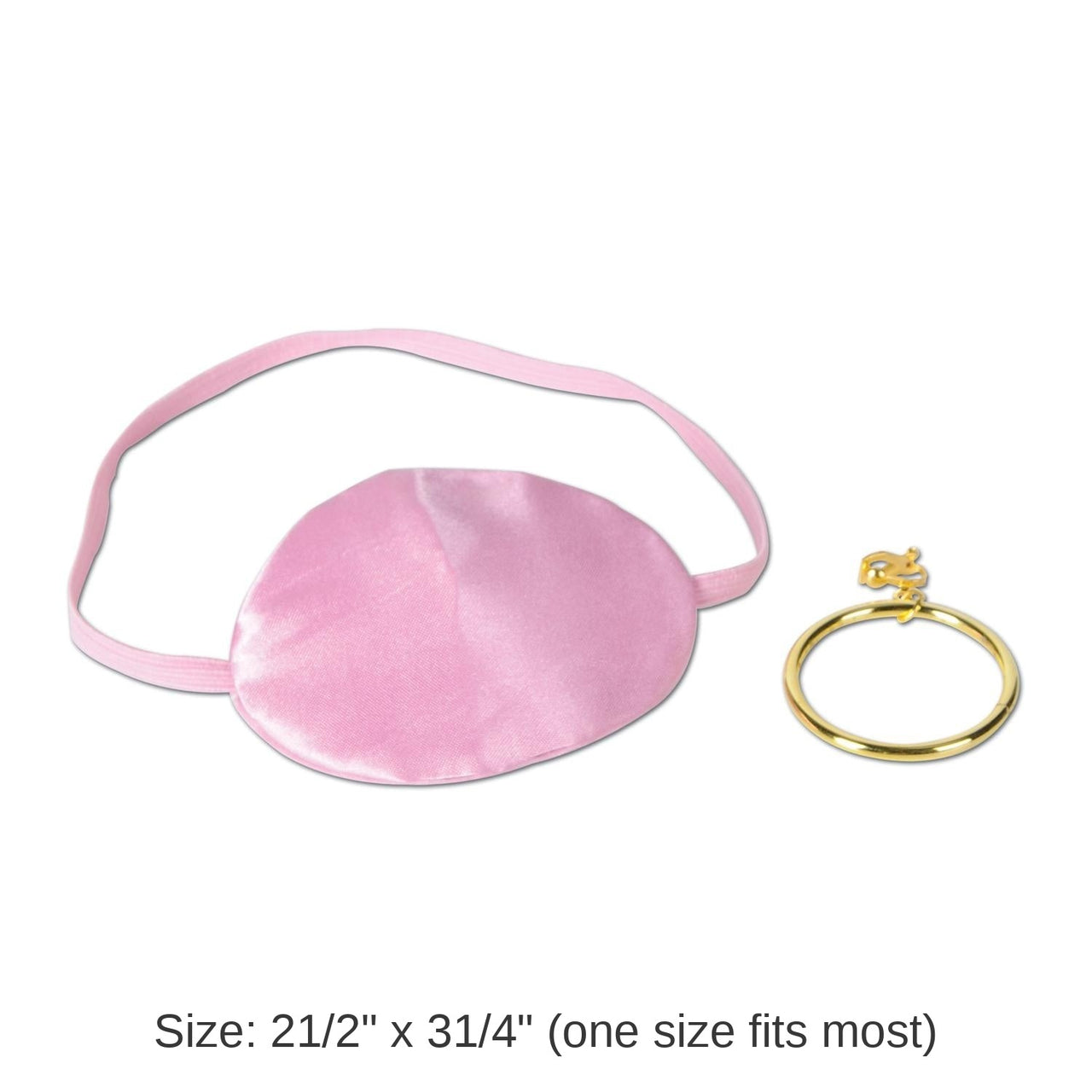 12 Pack Bulk Pink Pirate Eye Patch with Plastic Earring