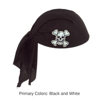 12 Pack Bulk Pirate Scarf Hat - black