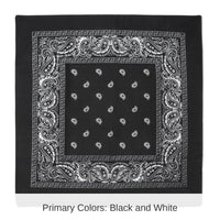 12 Pack Bulk Black Bandana