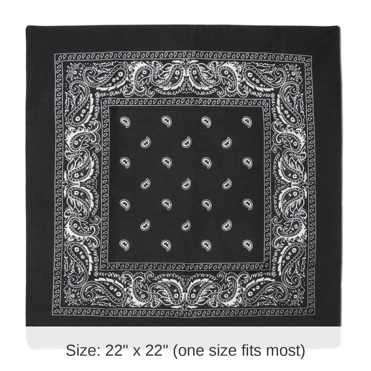 12 Pack Bulk Black Bandana