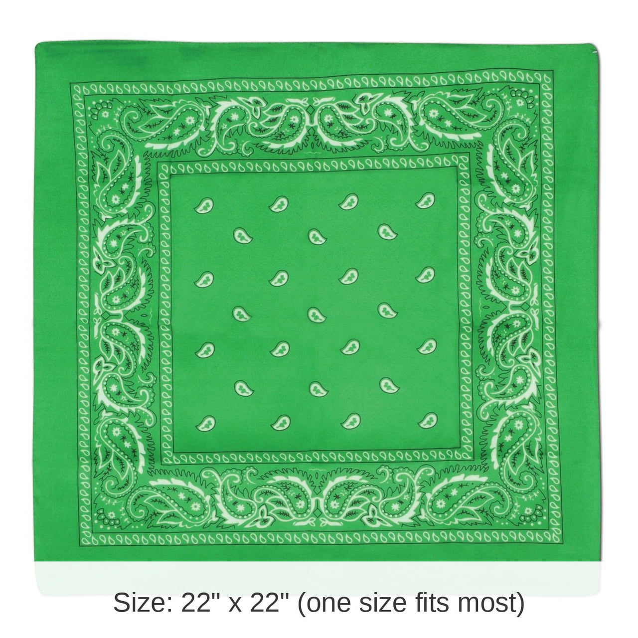12 Pack Bulk Green Bandana