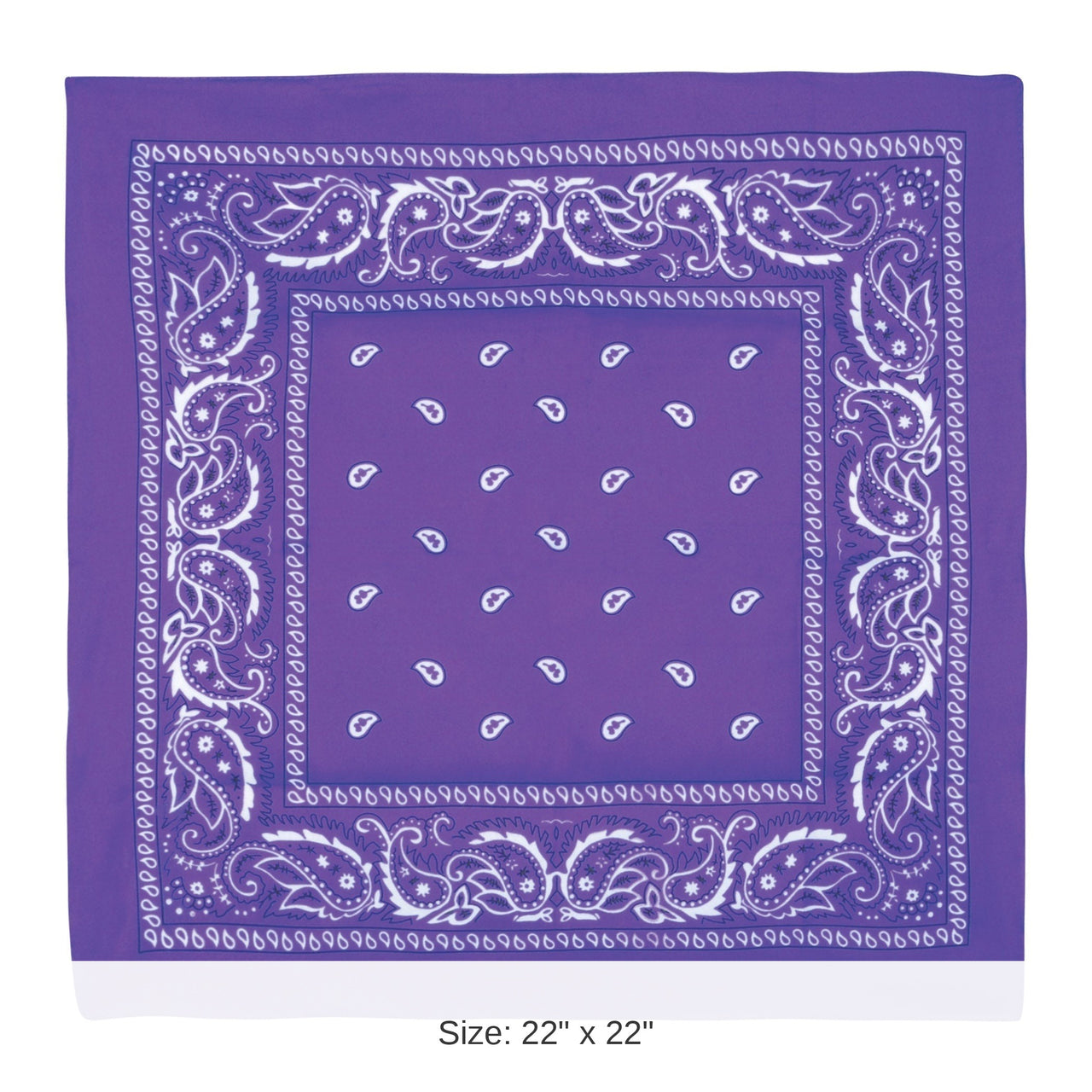 12 Pack Bulk Purple Bandana 22 inch x 22 inch Spirit & Western