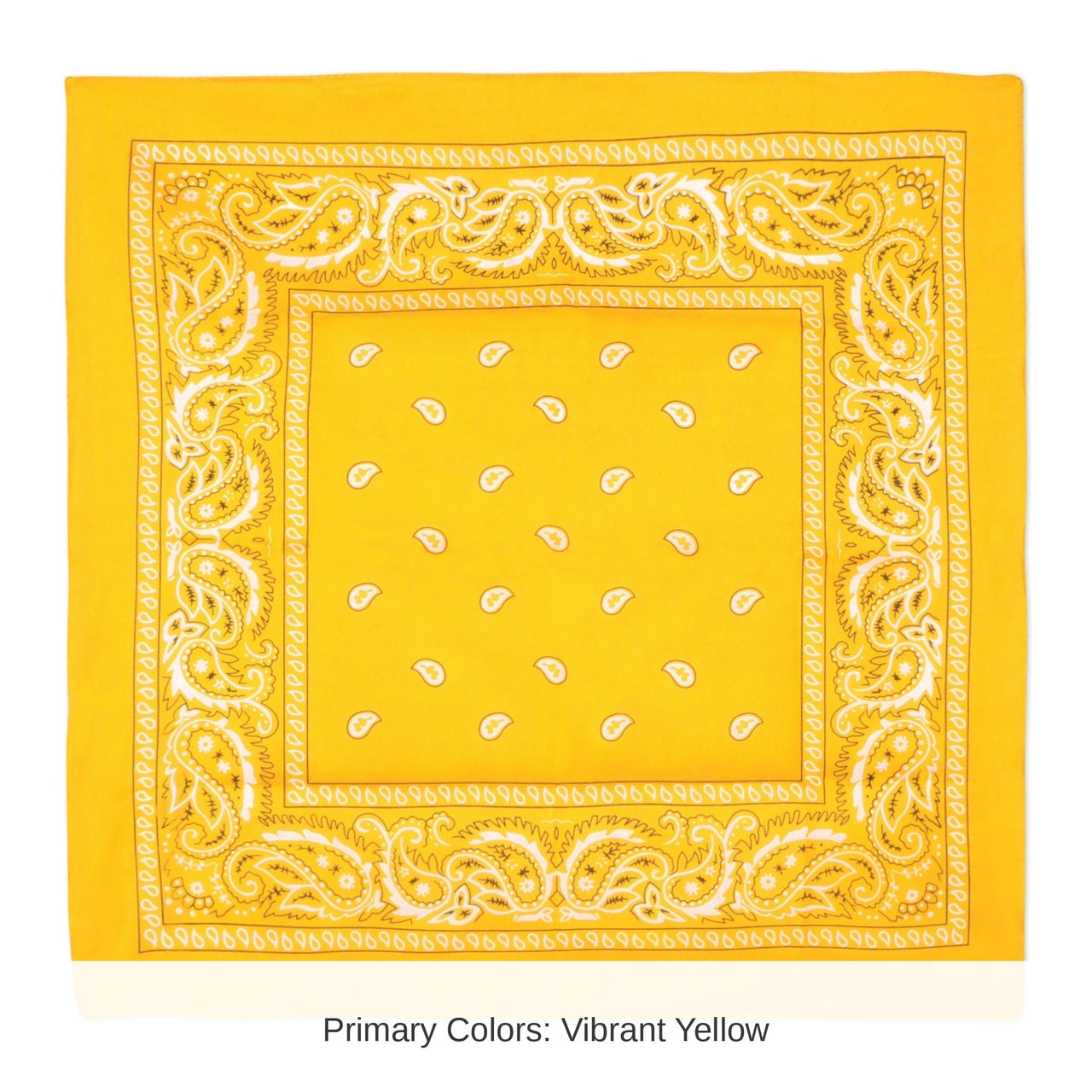 12 Pack Bulk Vibrant Yellow Bandana 22 inch Square