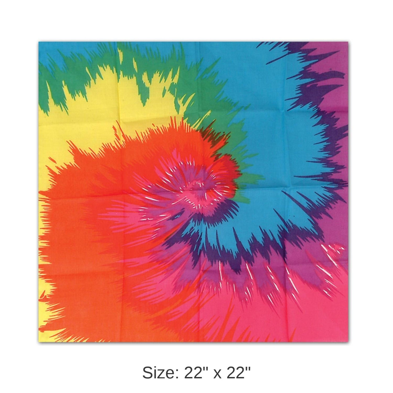 12 Pack Bulk Funky Tie-Dyed Bandana