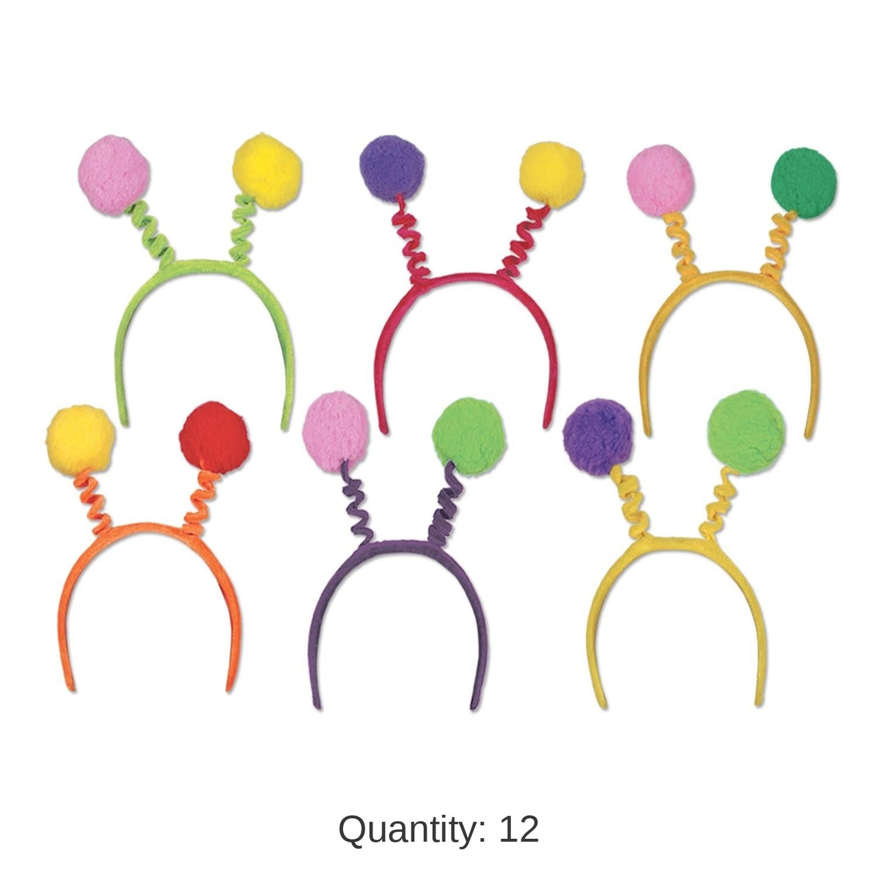12 Pack Bulk Soft-Touch Pom-Pom Boppers, Asst colors