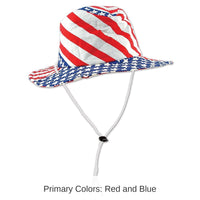 6 Pack Bulk Patriotic Flag Hat