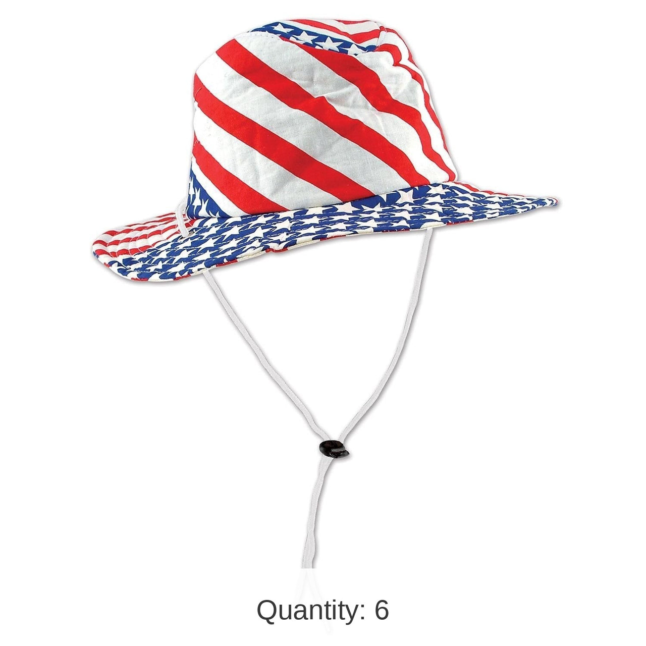 6 Pack Bulk Patriotic Flag Hat