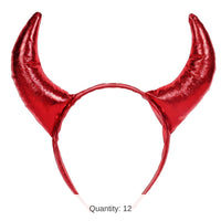 12 Pack Bulk Mardi Gras Devil Horns