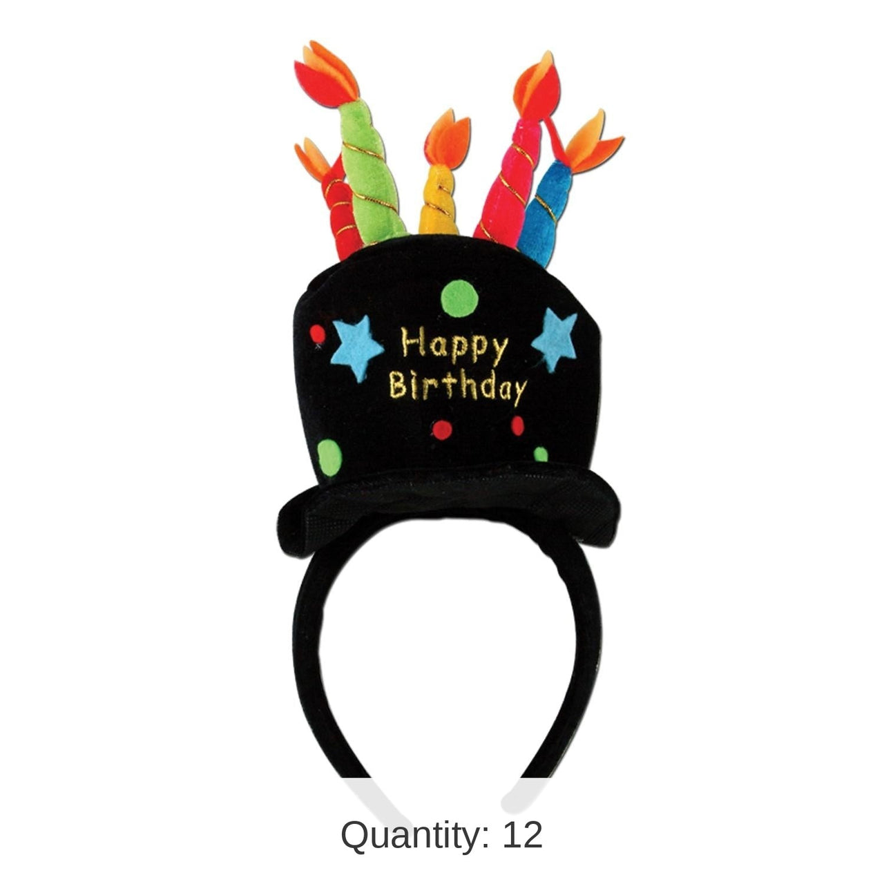 12 Pack Bulk Plush Birthday Party Cake Headband