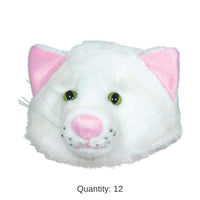 12 Pack Bulk Plush Cat Head-Hat