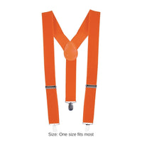 12 Pack Bulk Adjustable Orange Suspenders One Size Fits Most