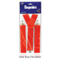 12 Pack Bulk Red Suspenders
