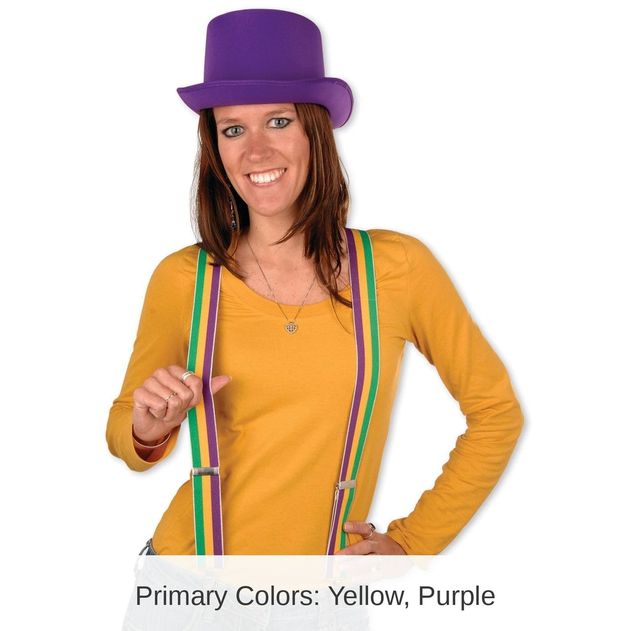12 Pack Bulk Mardi Gras Suspenders