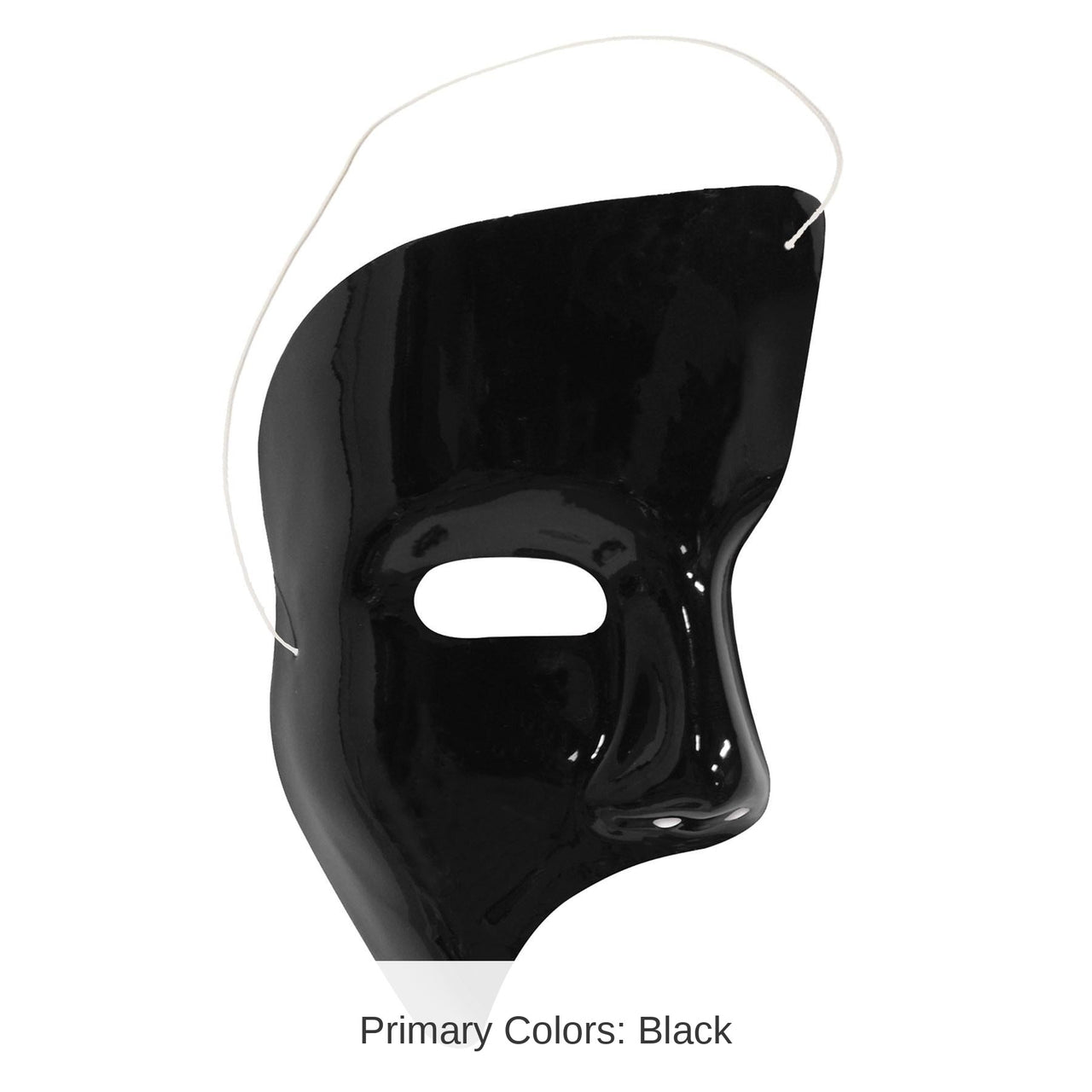 24 Pack Bulk Mardi Gras Phantom Mask - black