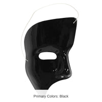 24 Pack Bulk Mardi Gras Phantom Mask - black
