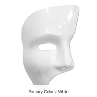 24 Pack Bulk Mardi Gras Phantom Mask - white