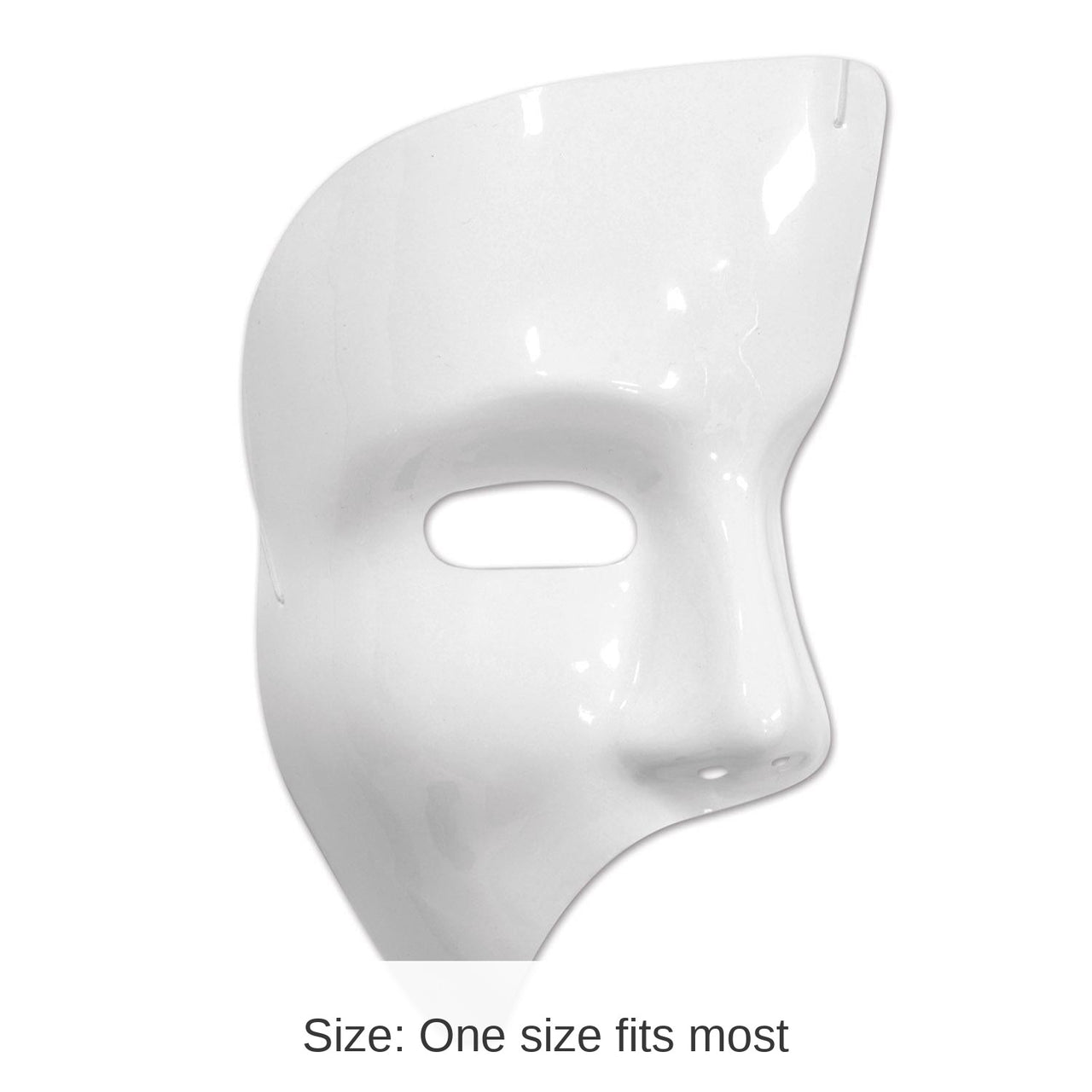 24 Pack Bulk Mardi Gras Phantom Mask - white