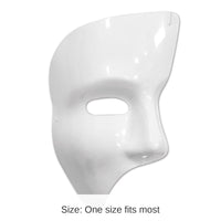 24 Pack Bulk Mardi Gras Phantom Mask - white
