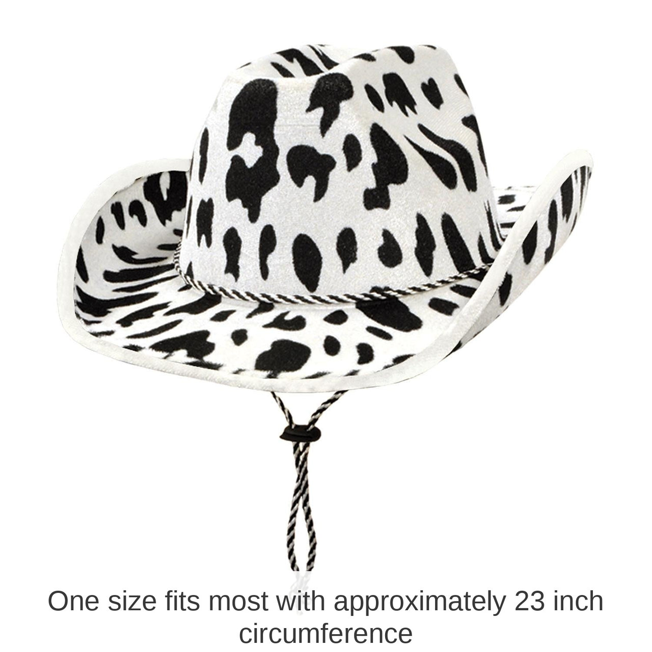 6 Pack Bulk Cow Print Cowboy Hat
