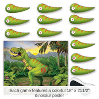 24 Pack Bulk Pin The Tail On The Dinosaur Party Game