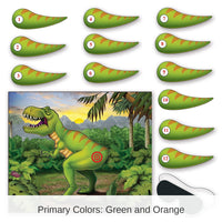 24 Pack Bulk Pin The Tail On The Dinosaur Party Game
