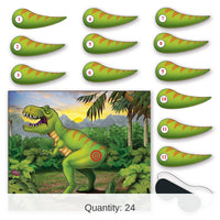 24 Pack Bulk Pin The Tail On The Dinosaur Party Game