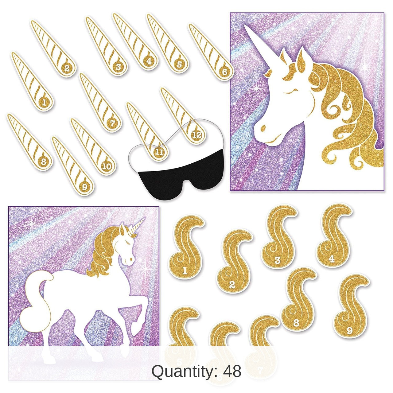 48 Pack Bulk Unicorn Party Games
