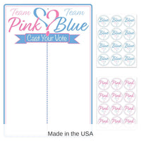 12 Packs Bulk Gender Reveal Tally Board/Stickers 4/Pack