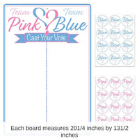 12 Packs Bulk Gender Reveal Tally Board/Stickers 4/Pack