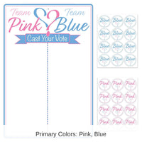 12 Packs Bulk Gender Reveal Tally Board/Stickers 4/Pack