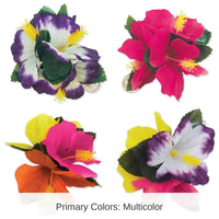 6 Pack Bulk Luau Party Tropical Hair Clips