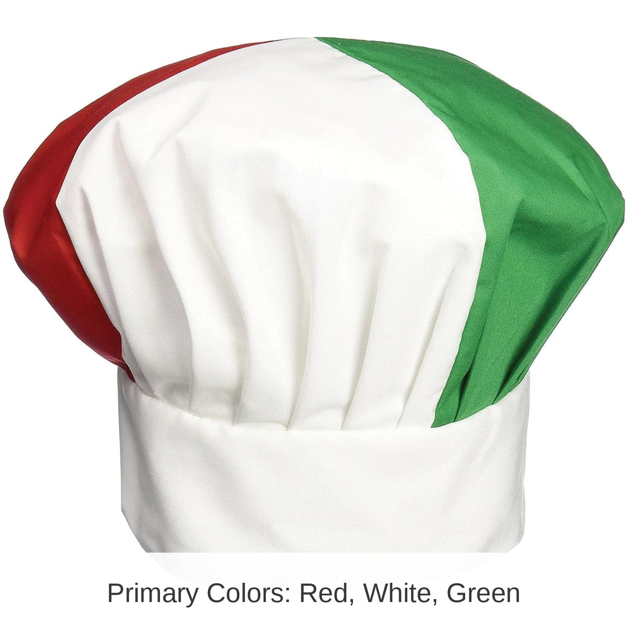 12 Pack Bulk Oversized Fabric Chef's Hat- Red, White, and Green