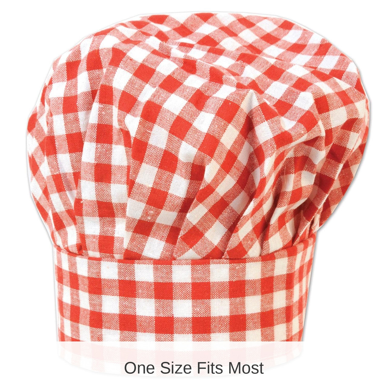 12 Pack Bulk Gingham Fabric Chef's Hat