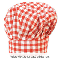 12 Pack Bulk Gingham Fabric Chef's Hat