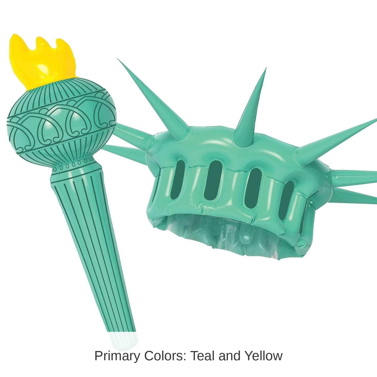 6 Pack Bulk Inflatable Statue Of Liberty Wearable Set
