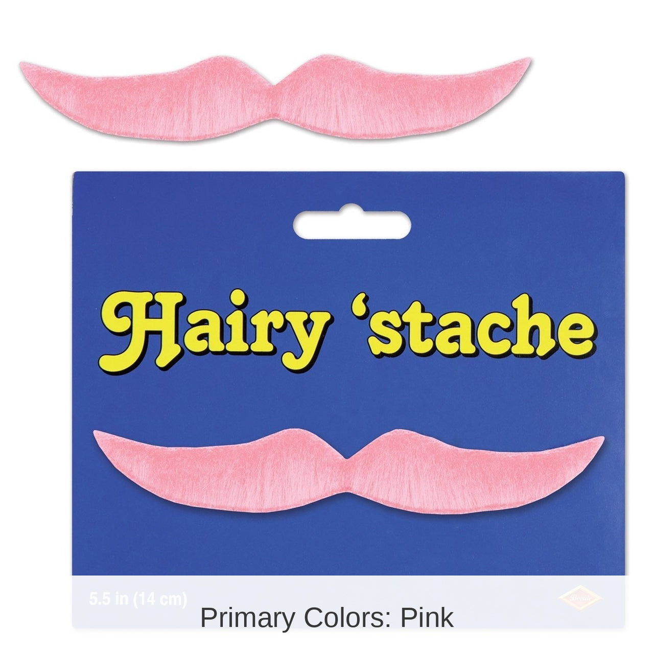 12 Pack Bulk Hairy 'stache - pink
