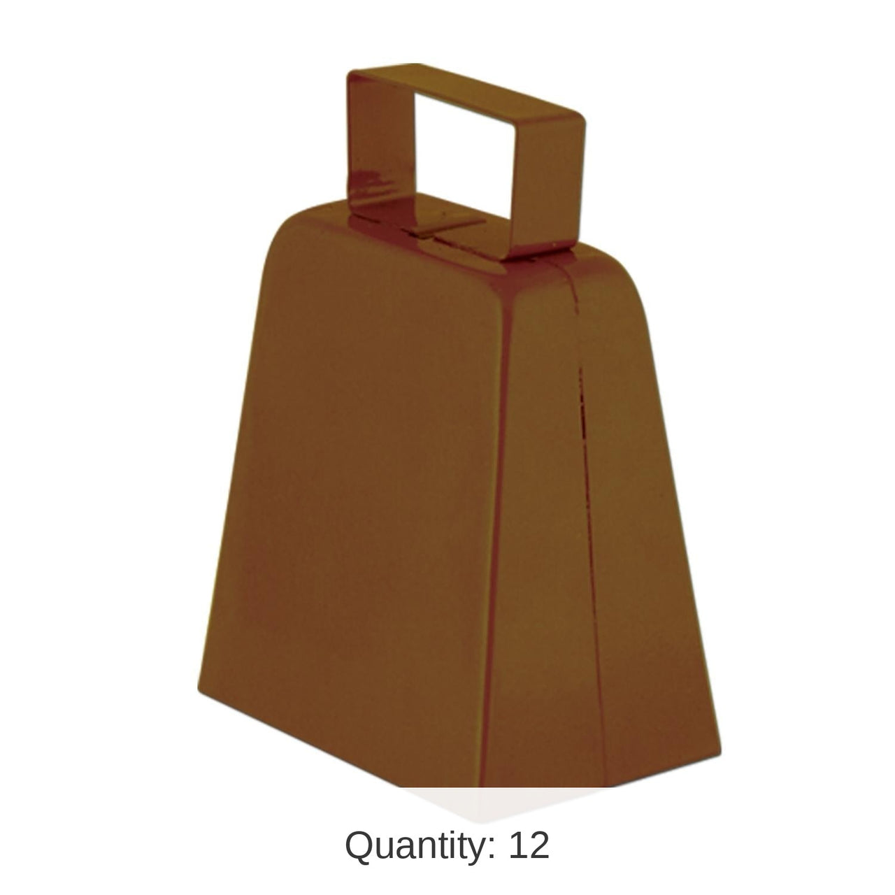12 Pack Bulk Party Cowbells - brown