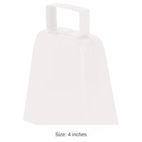 12 Pack Bulk Party Cowbells - white