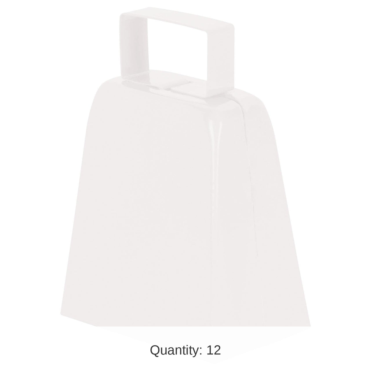 12 Pack Bulk Party Cowbells - white