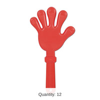 12 Pack Bulk Giant Hand Party Clapper - red