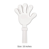 12 Pack Bulk Giant Hand Party Clapper - white