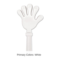 12 Pack Bulk Giant Hand Party Clapper - white