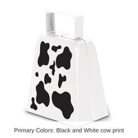 12 Pack Bulk Cow Print Cowbell