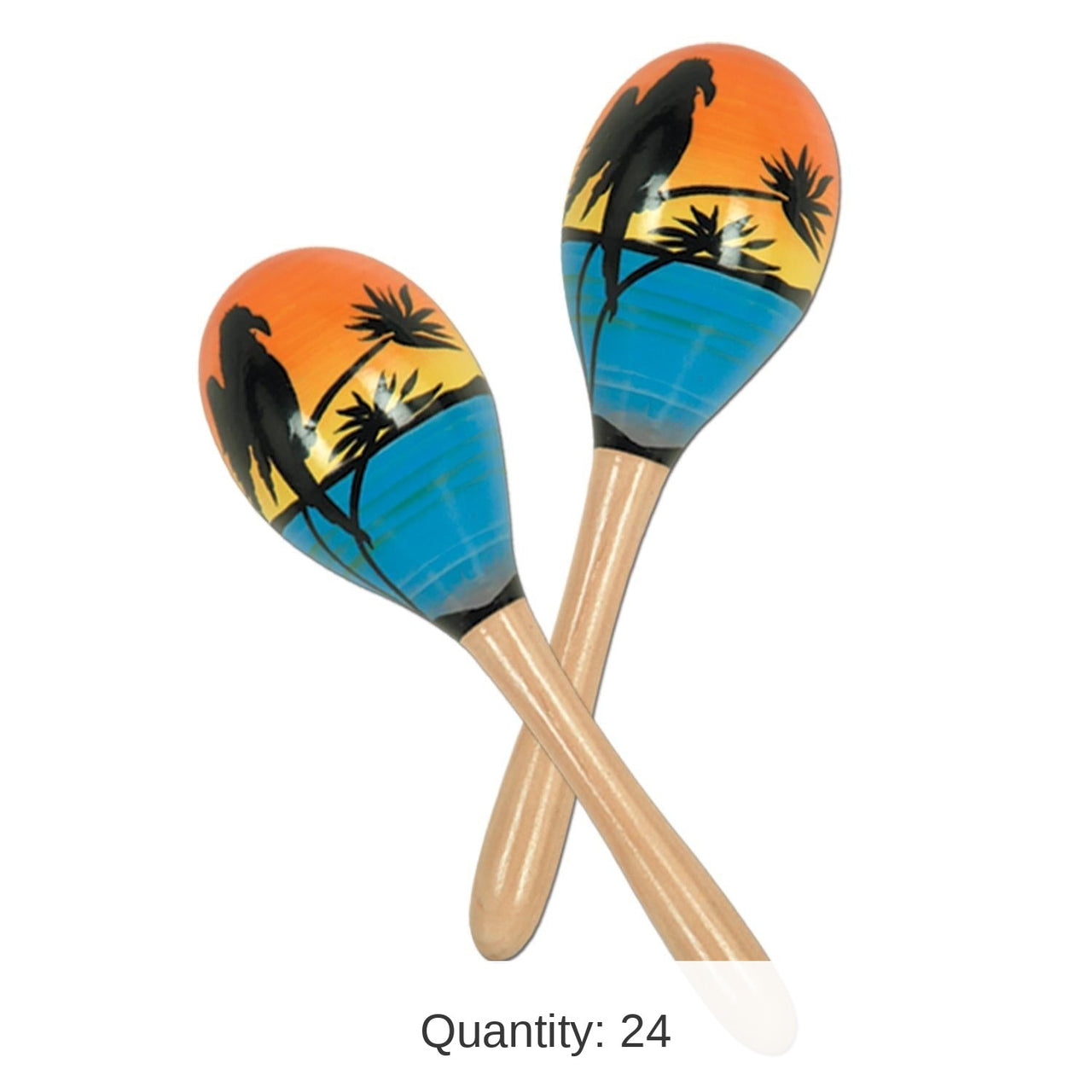 24 Pack Bulk Fiesta Tropical Fun Party Maracas