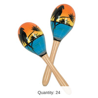 24 Pack Bulk Fiesta Tropical Fun Party Maracas