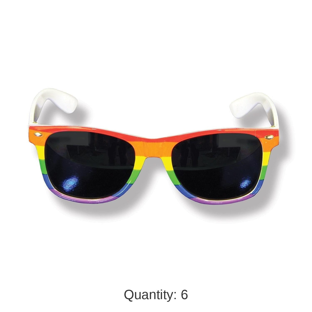 6 Pack Bulk Rainbow Glasses