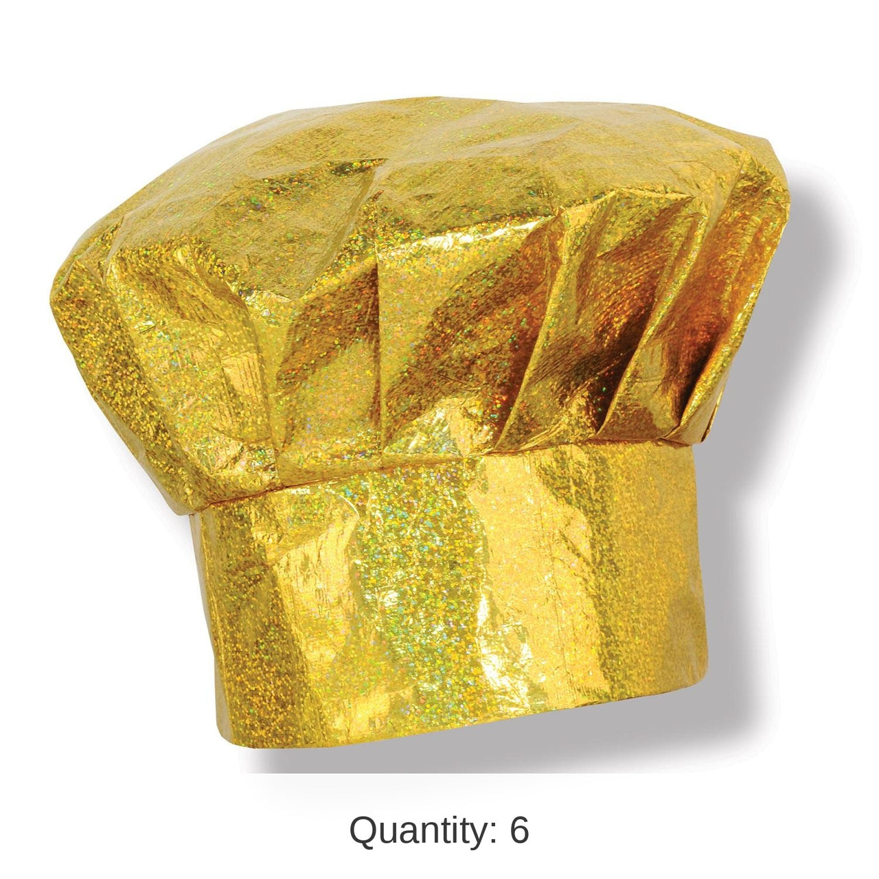 6 Pack Bulk Prismatic Gold Chef's Hat