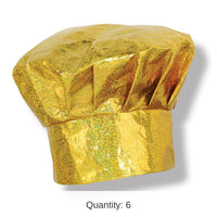 6 Pack Bulk Prismatic Gold Chef's Hat