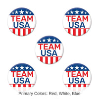60 Pack Bulk Team USA Party Buttons