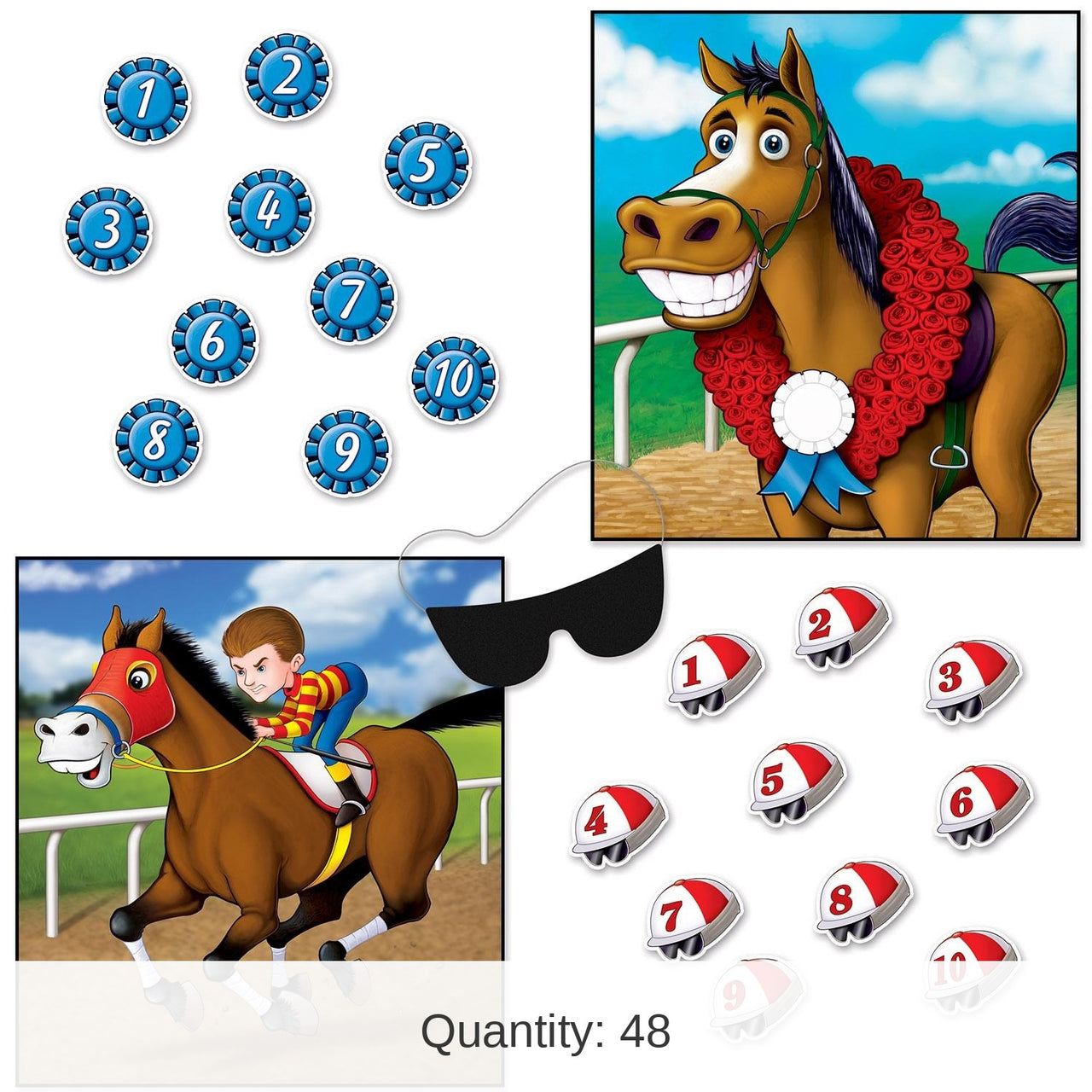 48 Pack Bulk Horse Racing Party Games